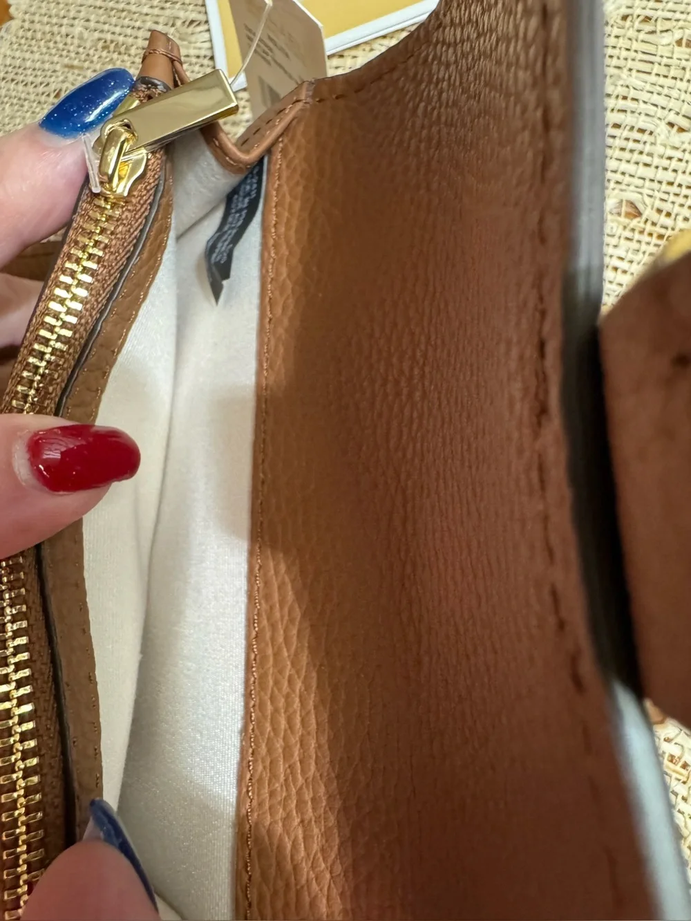 Michael Kors Nolita Flap Trifold Brown Leather Wallet NWT